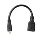 SYSTEM-S HDMI 1.4 cable 15 cm mini socket to micro plug 4K UHD 30 Hz 2K 60 Hz adapter