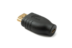 SYSTEM-S HDMI 1.4 Adapter Standard Stecker zu Micro Buchse vergoldet 2K 30 Hz Full HD 144 Hz