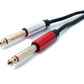 SYSTEM-S Y Audio Kabel 2 m Stereo TRS 3,5 mm Stecker zu 2x 6.35 mm Klinke TS Stecker Adapter