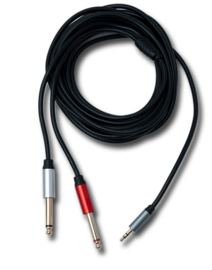 SYSTEM-S Y Audio Kabel 5 m Stereo TRS 3,5 mm Stecker zu 2x 6.35 mm Klinke TS Stecker