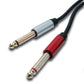 SYSTEM-S Y Audio Kabel 5 m Stereo TRS 3,5 mm Stecker zu 2x 6.35 mm Klinke TS Stecker Adapter