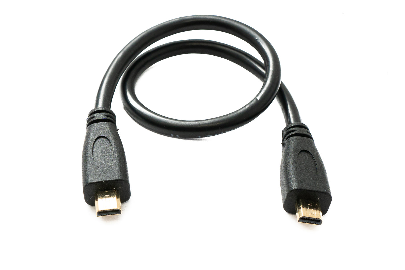 SYSTEM-S HDMI 1.4 Kabel 30 cm Micro Stecker zu Stecker 4K UHD 30 Hz 2K 60 Hz