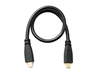 SYSTEM-S HDMI 1.4 cable 30 cm micro plug to plug 4K UHD 30 Hz 2K 60 Hz adapter