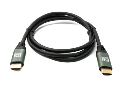 SYSTEM-S HDMI 2.1 Kabel 150 cm 8K Ultra HD Standard Stecker zu Stecker UHD Adapter in Schwarz