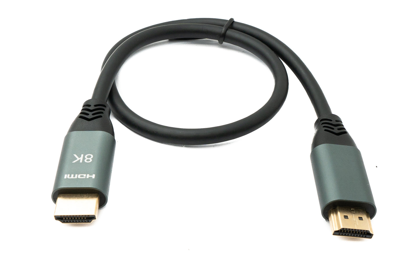 SYSTEM-S HDMI 2.1 Kabel 50 cm 8K Ultra HD Standard Stecker zu Stecker UHD in Schwarz SY