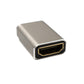 SYSTEM-S HDMI 2.1 Adapter Buchse zu Buchse vergoldet 8K 30 Hz 4K 144 Hz Kabel in Grau