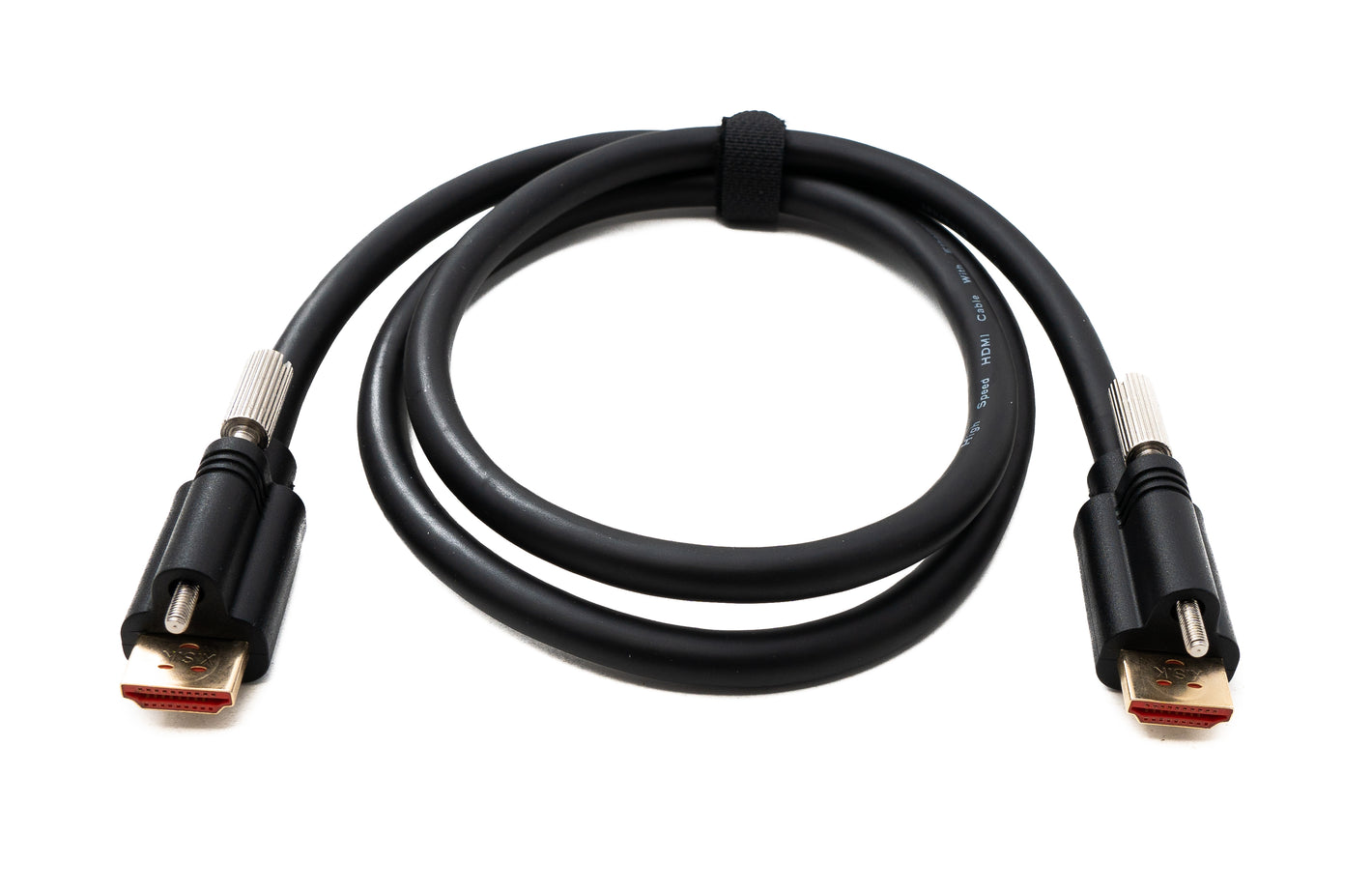 SYSTEM-S HDMI 2.0 Kabel 100 cm Typ A Stecker zu Stecker anschraubbar (Panel Mount (eine Schraube))