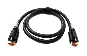 SYSTEM-S HDMI 2.0 cable 100 cm type A male to male adapter screwable (panel mount (one screw))