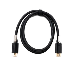 SYSTEM-S HDMI 2.0 Kabel 100 cm Typ A Stecker zu Stecker Adapter anschraubbar (Panel Mount (eine Schraube))