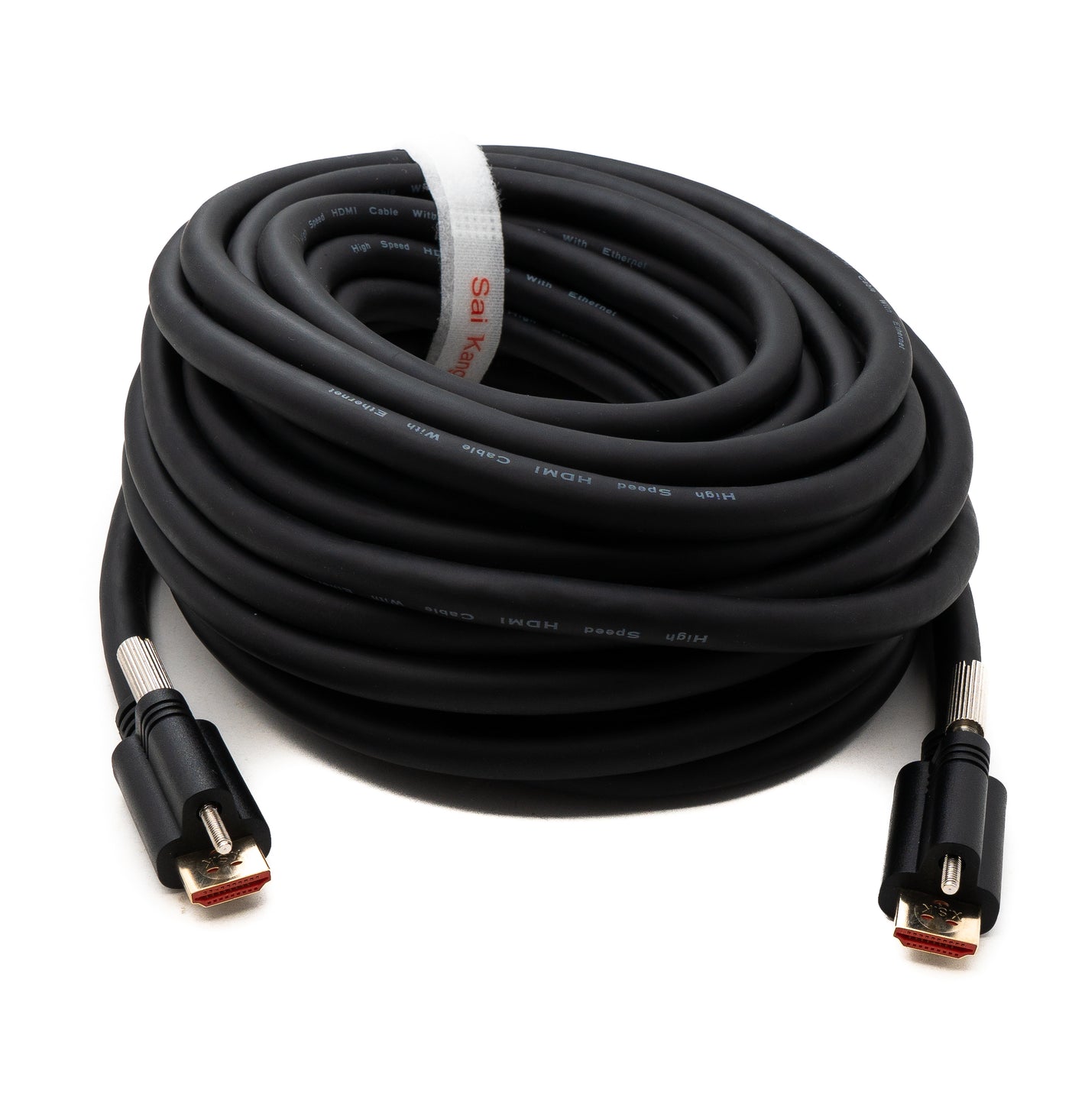 SYSTEM-S HDMI 2.0 Kabel 10 m Typ A Stecker zu Stecker Panel anschraubbar in Schwarz