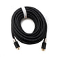 SYSTEM-S HDMI 2.0 Kabel 10 m Typ A Stecker zu Stecker Panel anschraubbar in Schwarz