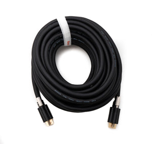 SYSTEM-S HDMI 2.0 Kabel 10 m Typ A Stecker zu Stecker Panel Adapter anschraubbar in Schwarz