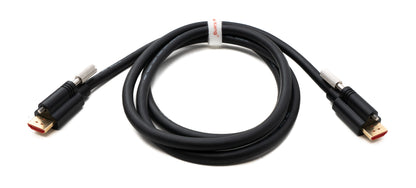 SYSTEM-S HDMI 2.0 Kabel 150 cm Typ A Stecker zu Stecker Adapter Panel anschraubbar in Schwarz