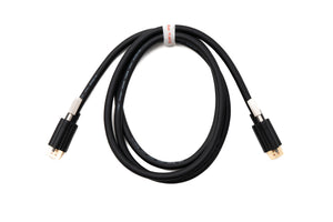 HDMI 2.0 Kabel 200 cm Typ A Stecker zu Stecker Adapter anschraubbar in Schwarz