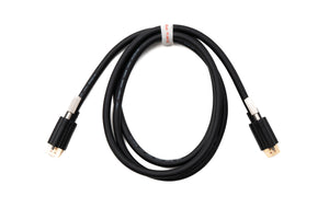 SYSTEM-S HDMI 2.0 Kabel 150 cm Typ A Stecker zu Stecker Adapter Panel anschraubbar in Schwarz