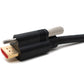 SYSTEM-S HDMI 2.0 Kabel 150 cm Typ A Stecker zu Stecker Panel anschraubbar in Schwarz