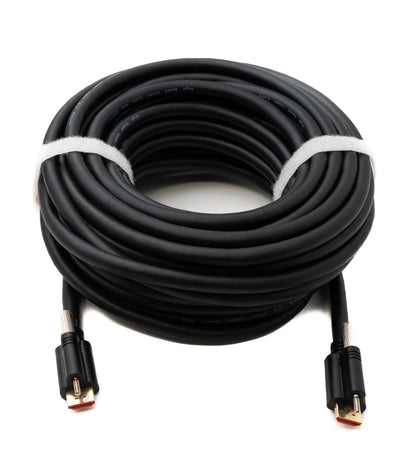 SYSTEM-S HDMI 2.0 Kabel 15 m Typ A Stecker zu Stecker Adapter Panel anschraubbar in Schwarz