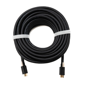 SYSTEM-S HDMI 2.0 Kabel 15 m Typ A Stecker zu Stecker Adapter Panel anschraubbar in Schwarz