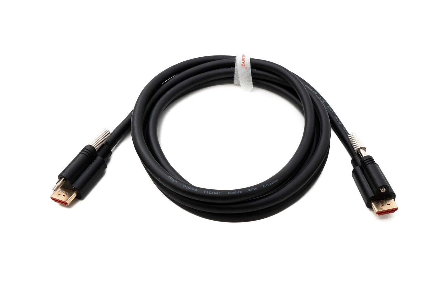 SYSTEM-S HDMI 2.0 Kabel 3 m Typ A Stecker zu Stecker anschraubbar in Schwarz