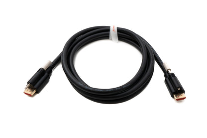 SYSTEM-S HDMI 2.0 Kabel 3 m Typ A Stecker zu Stecker Adapter anschraubbar in Schwarz