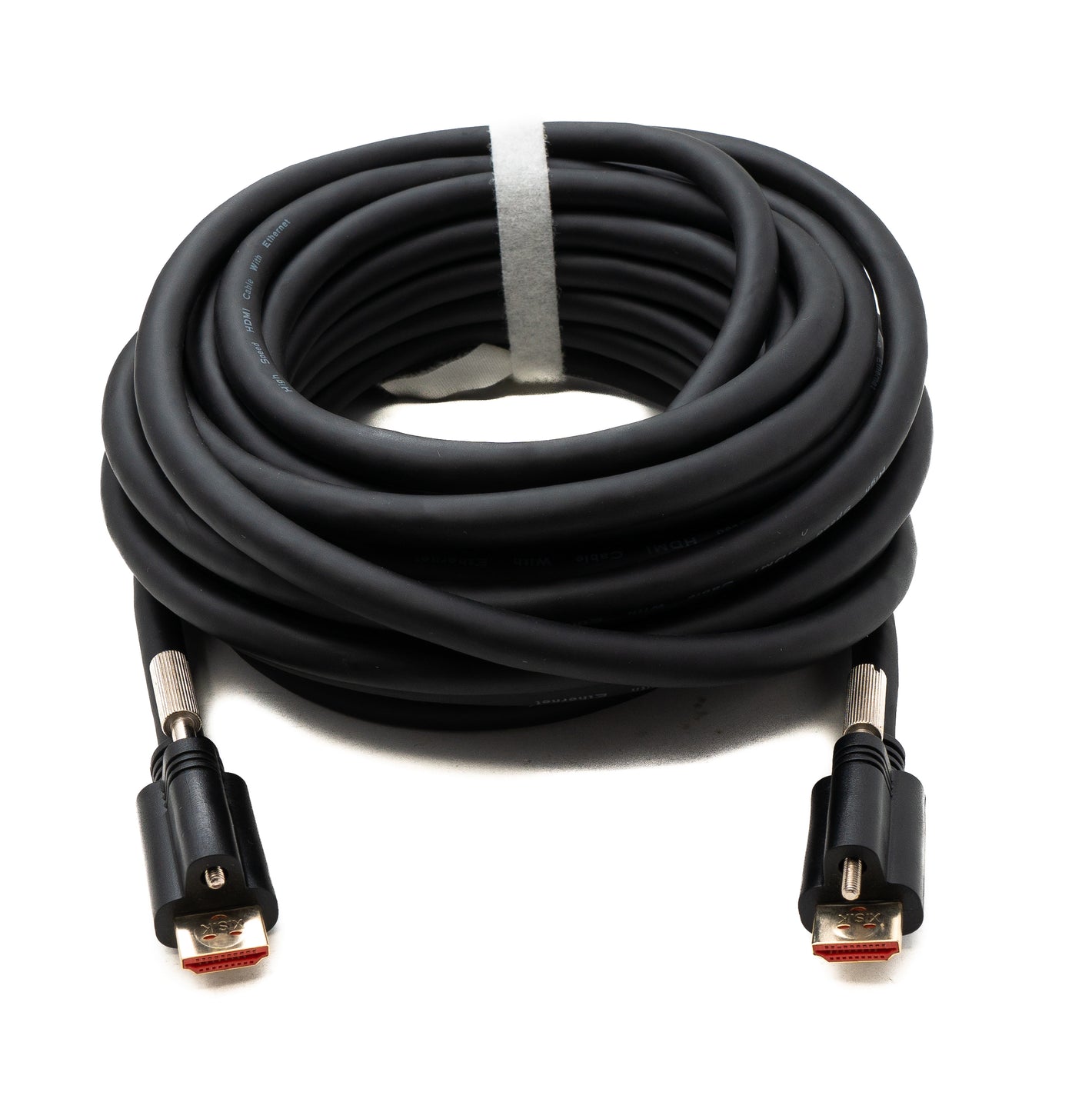 SYSTEM-S HDMI 2.0 Kabel 8 m Typ A Stecker zu Stecker anschraubbar in Schwarz