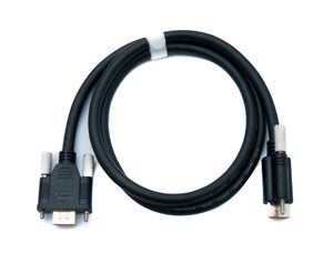 SYSTEM-S HDMI 2.0 Kabel 100 cm Typ A Stecker zu Stecker Adapter anschraubbar Panel