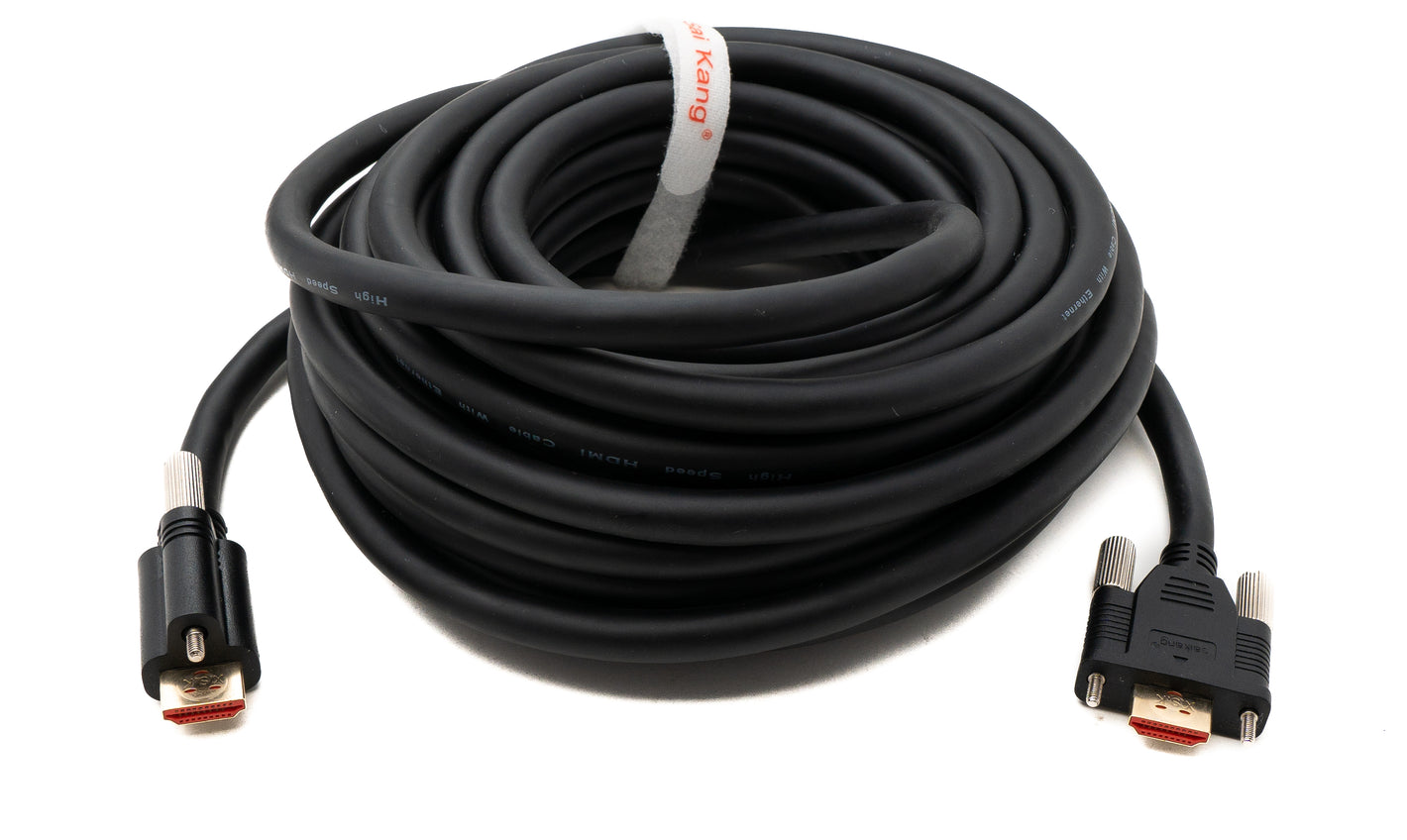 HDMI 2.0 Kabel 10 m Typ A Stecker zu Stecker anschraubbar in Schwarz