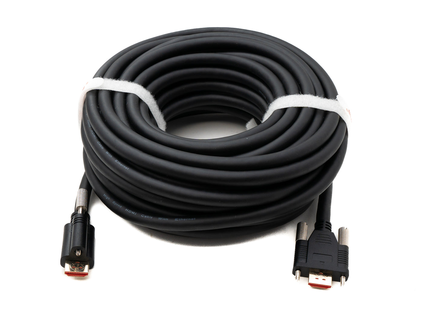 HDMI 2.0 Kabel 15 m Typ A Stecker zu Stecker anschraubbar in Schwarz