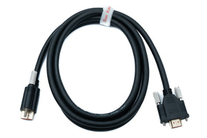 HDMI 2.0 Kabel 200 cm Typ A Stecker zu Stecker Adapter anschraubbar (Panel Mount (eine Schraube und zwei Schrauben))