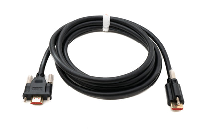 SYSTEM-S HDMI 2.0 Kabel 3 m Typ A Stecker zu Stecker Adapter anschraubbar (Panel Mount (eine Schraube und zwei Schrauben))