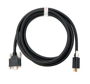 Câble SYSTEM-S HDMI 2.0 3 m adaptateur type A mâle vers mâle à visser (montage sur panneau (une vis et deux vis))