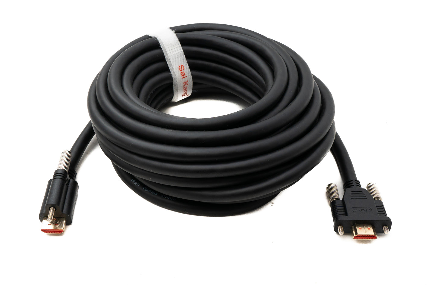 SYSTEM-S HDMI 2.0 Kabel 8 m Typ A Stecker zu Stecker Panel anschraubbar in Schwarz