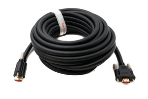 SYSTEM-S HDMI 2.0 Kabel 8 m Typ A Stecker zu Stecker Adapter Panel anschraubbar in Schwarz