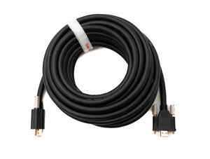 Câble SYSTEM-S HDMI 2.0 8 m type A mâle vers mâle adaptateur panneau à visser en noir