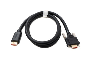HDMI 2.0 Kabel 100 cm Typ A Stecker zu Stecker Adapter anschraubbar in Schwarz