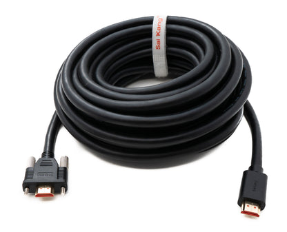 SYSTEM-S HDMI 2.0 Kabel 10 m Typ A Stecker zu Stecker anschraubbar 85213002