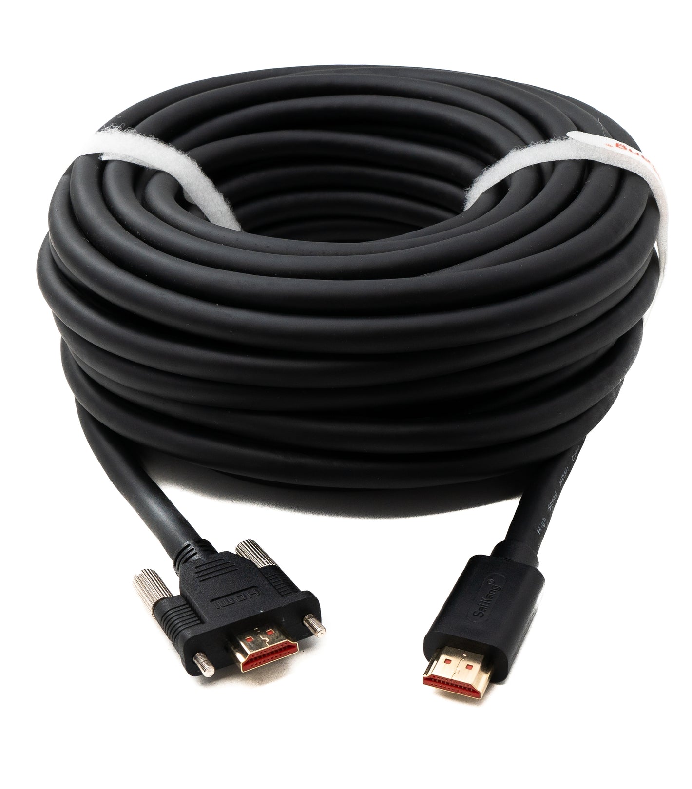 SYSTEM-S HDMI 2.0 Kabel 15 m Typ A Stecker zu Stecker Panel anschraubbar in Schwarz