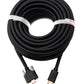 SYSTEM-S HDMI 2.0 Kabel 15 m Typ A Stecker zu Stecker Adapter Panel anschraubbar in Schwarz