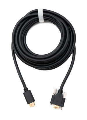 SYSTEM-S HDMI 2.0 cable 5 m type A male to male adapter screwable in black