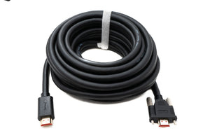 SYSTEM-S HDMI 2.0 Kabel 8 m Typ A Stecker zu Stecker Adapter Panel anschraubbar in Schwarz