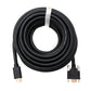 SYSTEM-S HDMI 2.0 Kabel 8 m Typ A Stecker zu Stecker Panel anschraubbar in Schwarz