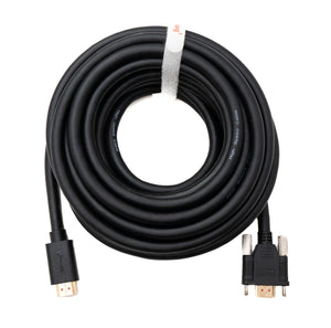 SYSTEM-S HDMI 2.0 Kabel 8 m Typ A Stecker zu Stecker Adapter Panel anschraubbar in Schwarz