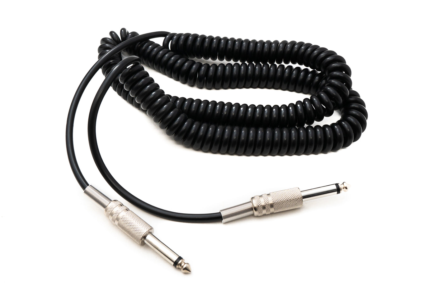 Câble audio 5 m Jack 6,35 mm mâle vers mâle adaptateur à ressort spiralé noir