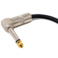 Cable de audio de 15 cm con conector jack de 6,35 mm a conector en ángulo, adaptador AUX negro