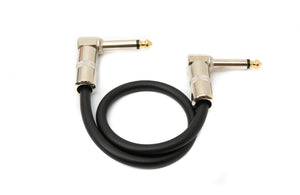 Cable de audio 30 cm conector jack de 6,35 mm a conector angular adaptador AUX negro