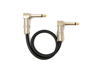 SYSTEM-S Audio Kabel 30 cm 6.35 mm Klinke Stecker zu Stecker Winkel AUX Adapter Schwarz