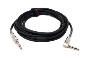 SYSTEM-S Audio Kabel 450 cm 6.35 mm Klinke Stecker zu Stecker Winkel AUX Adapter Schwarz