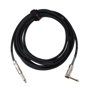 SYSTEM-S Audio Kabel 450 cm 6.35 mm Klinke Stecker zu Stecker Winkel AUX Adapter Schwarz