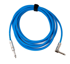 Câble audio 450 cm prise jack 6,35 mm vers prise coudée adaptateur AUX bleu