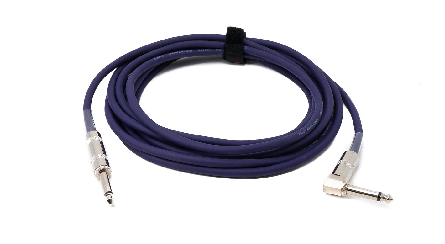 SYSTEM-S Audio Kabel 450 cm 6.35 mm Klinke Stecker zu Stecker Winkel AUX Adapter in Lila